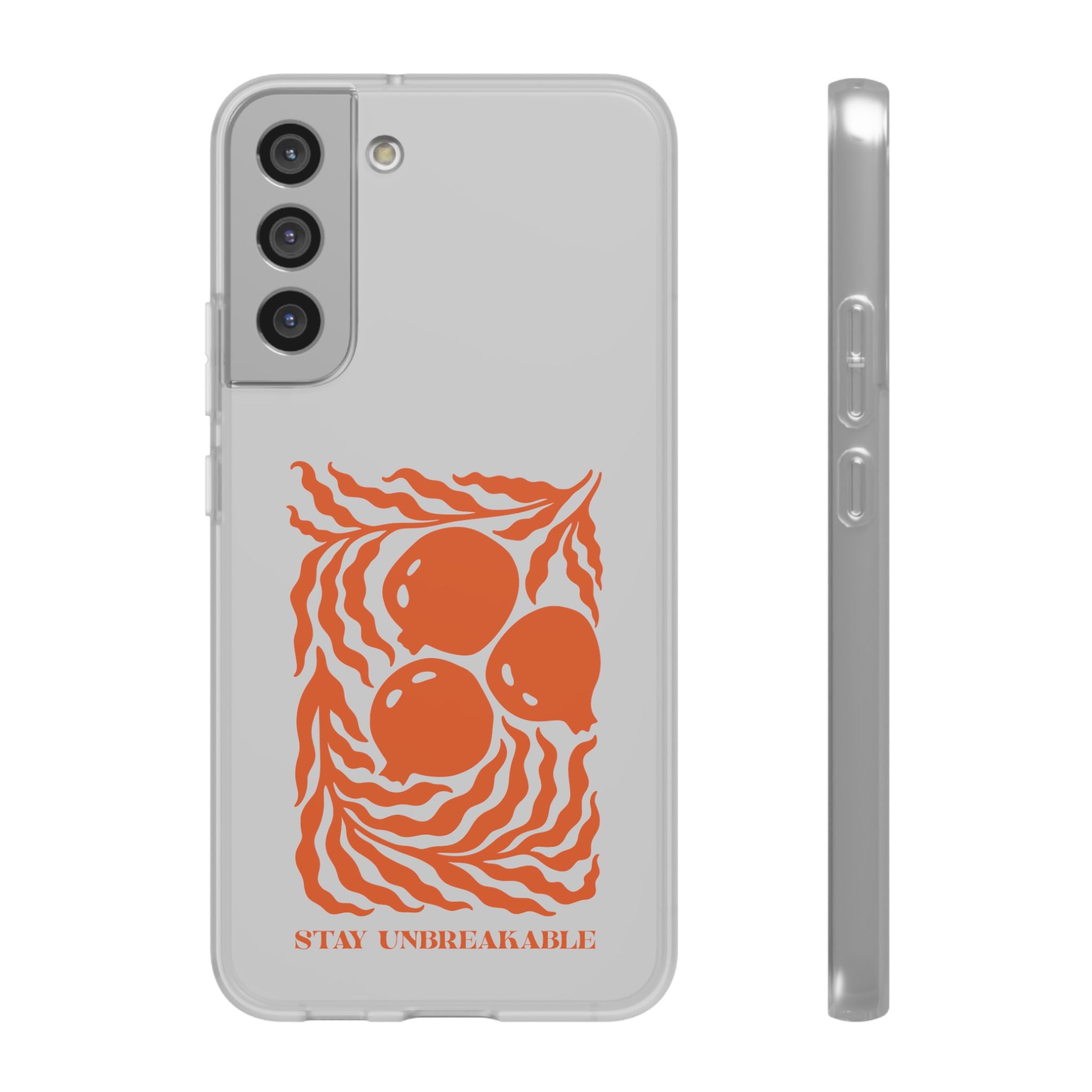 Stay Unbreakable Phone Case — Abstract Orange Fruit Graphic Flexible Case