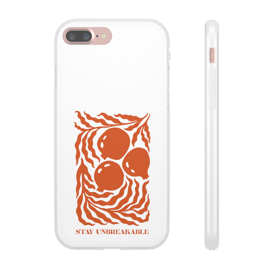 Stay Unbreakable Phone Case — Abstract Orange Fruit Graphic Flexible Case