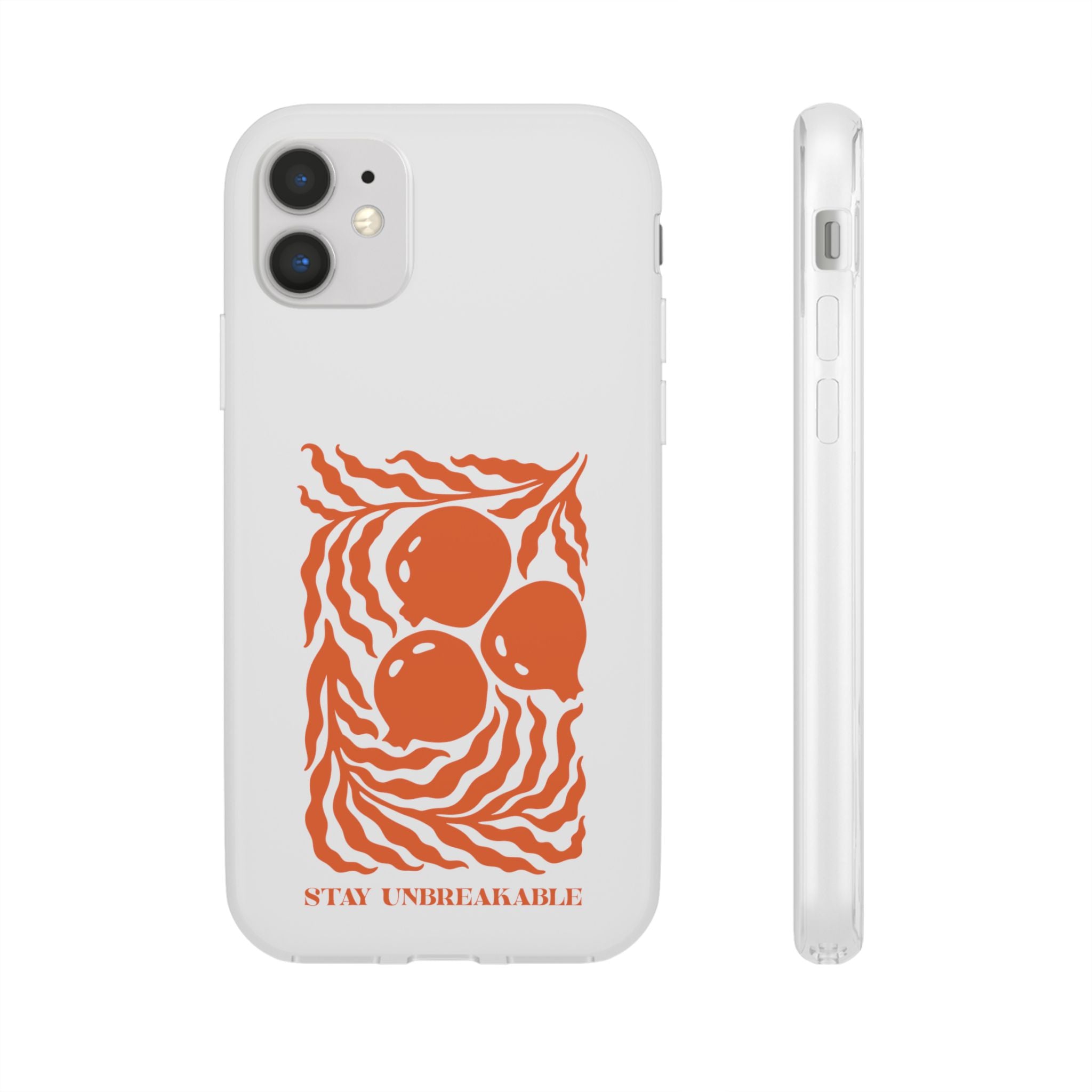 Stay Unbreakable Phone Case — Abstract Orange Fruit Graphic Flexible Case