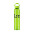 Sky Water Bottle — Minimal Clear Bottle with Subtle Script Accent