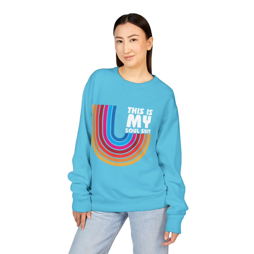 Soul Suit Sweatshirt – Retro Rainbow Crewneck ("This Is My Soul Suit")