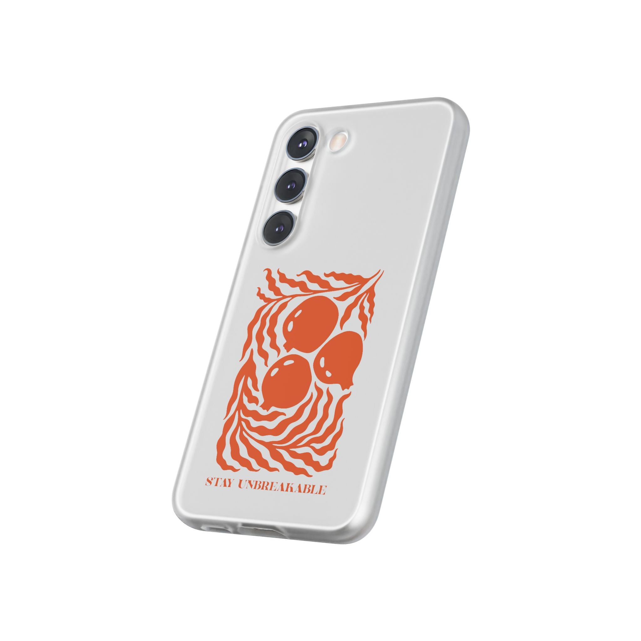 Stay Unbreakable Phone Case — Abstract Orange Fruit Graphic Flexible Case