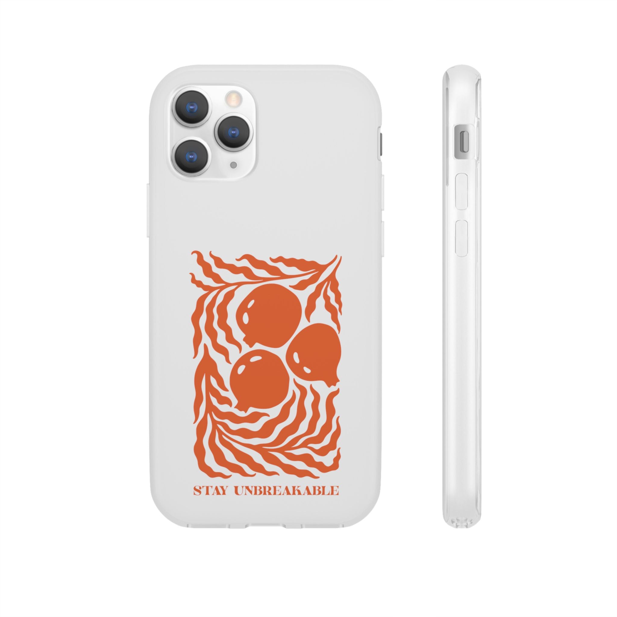 Stay Unbreakable Phone Case — Abstract Orange Fruit Graphic Flexible Case