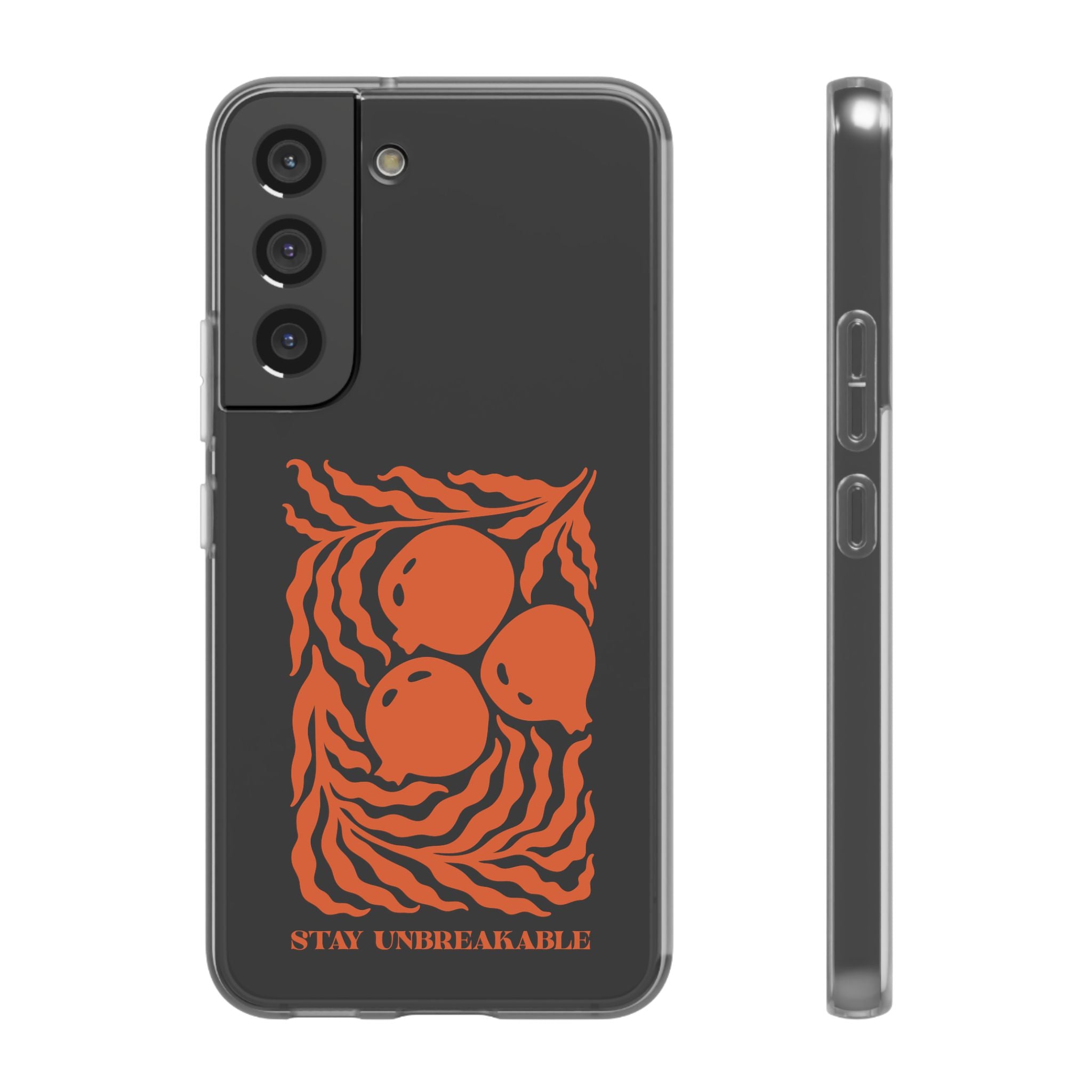 Stay Unbreakable Phone Case — Abstract Orange Fruit Graphic Flexible Case