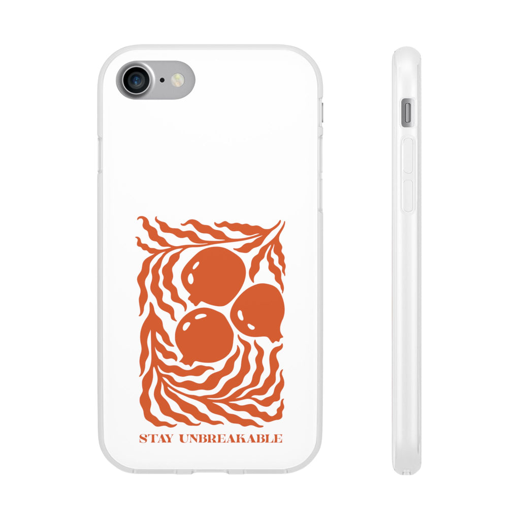 Stay Unbreakable Phone Case — Abstract Orange Fruit Graphic Flexible Case