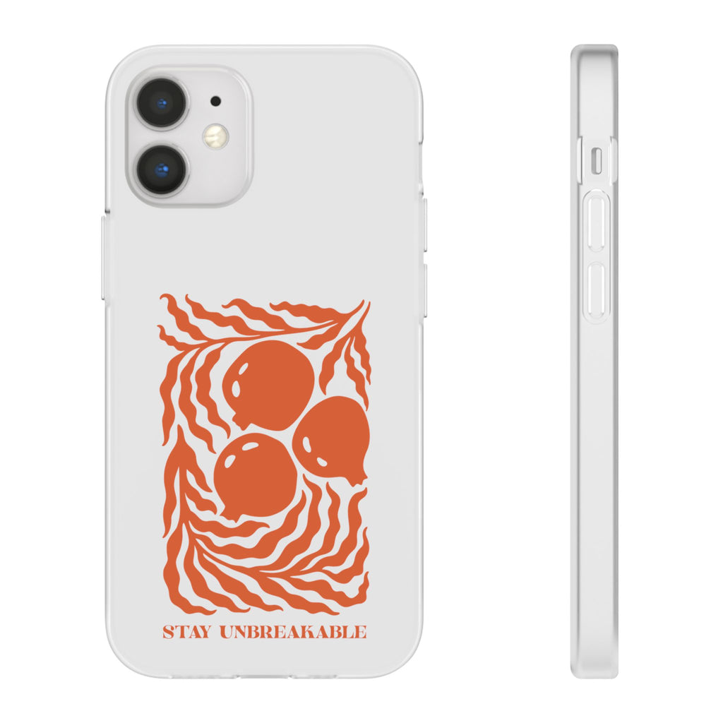 Stay Unbreakable Phone Case — Abstract Orange Fruit Graphic Flexible Case