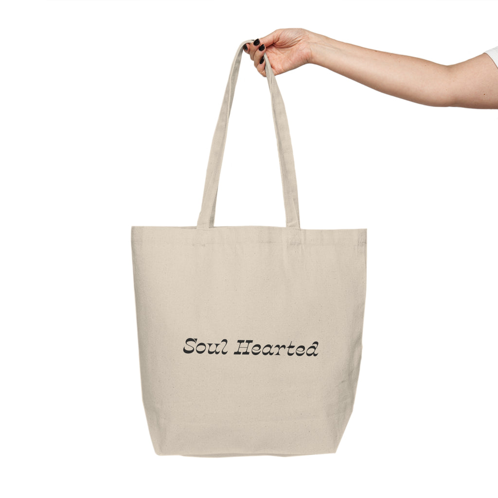 Soul Hearted Canvas Tote Bag — Minimal Script Eco Shopping Tote