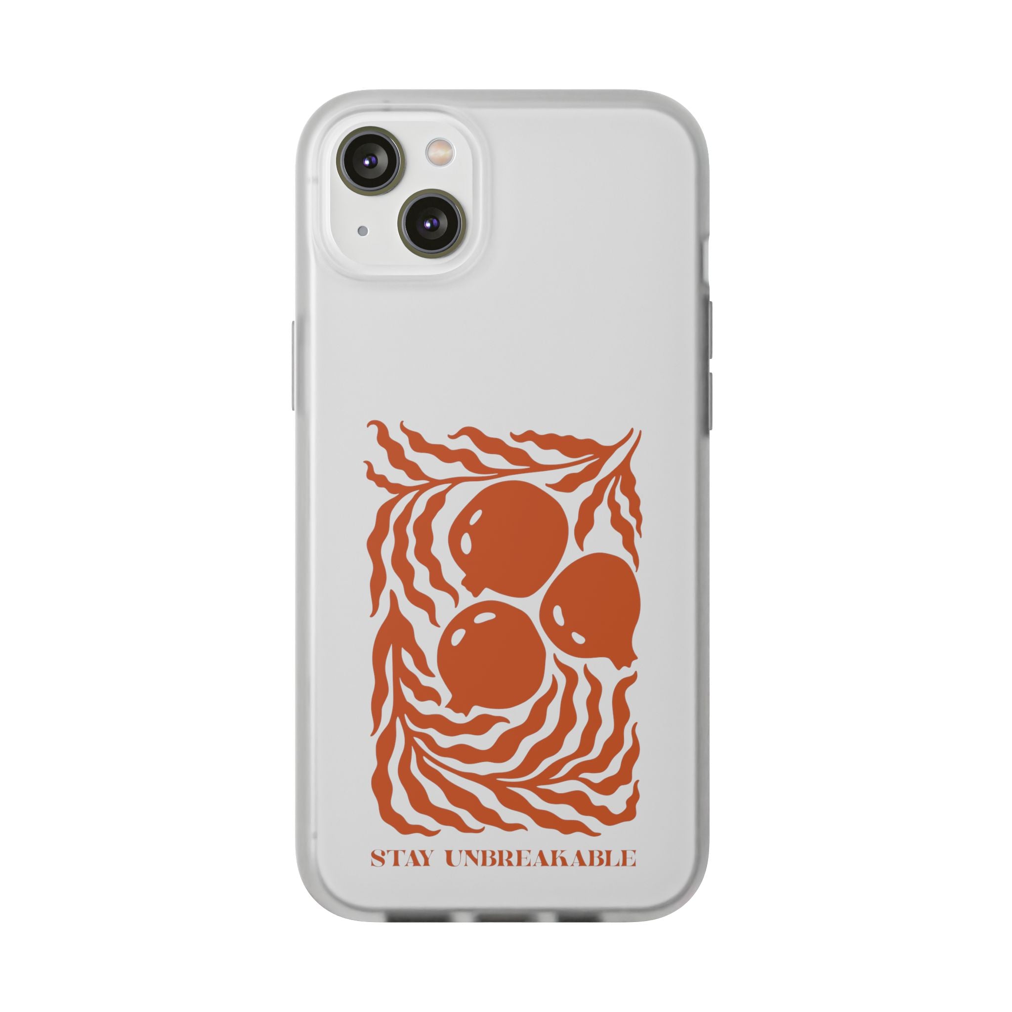 Stay Unbreakable Phone Case — Abstract Orange Fruit Graphic Flexible Case