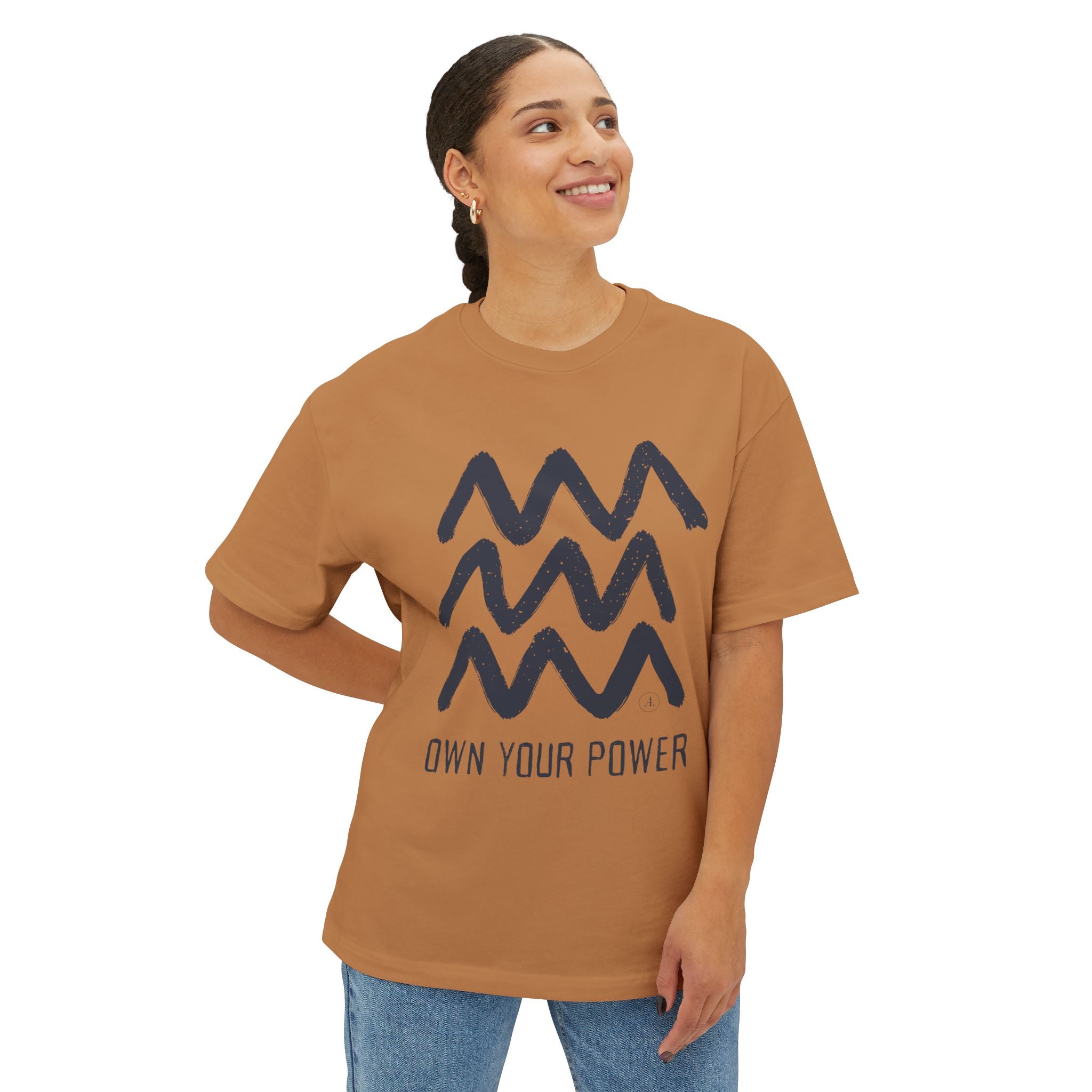 Own Your Power Tee — Oversized Boxy Graphic T‑Shirt