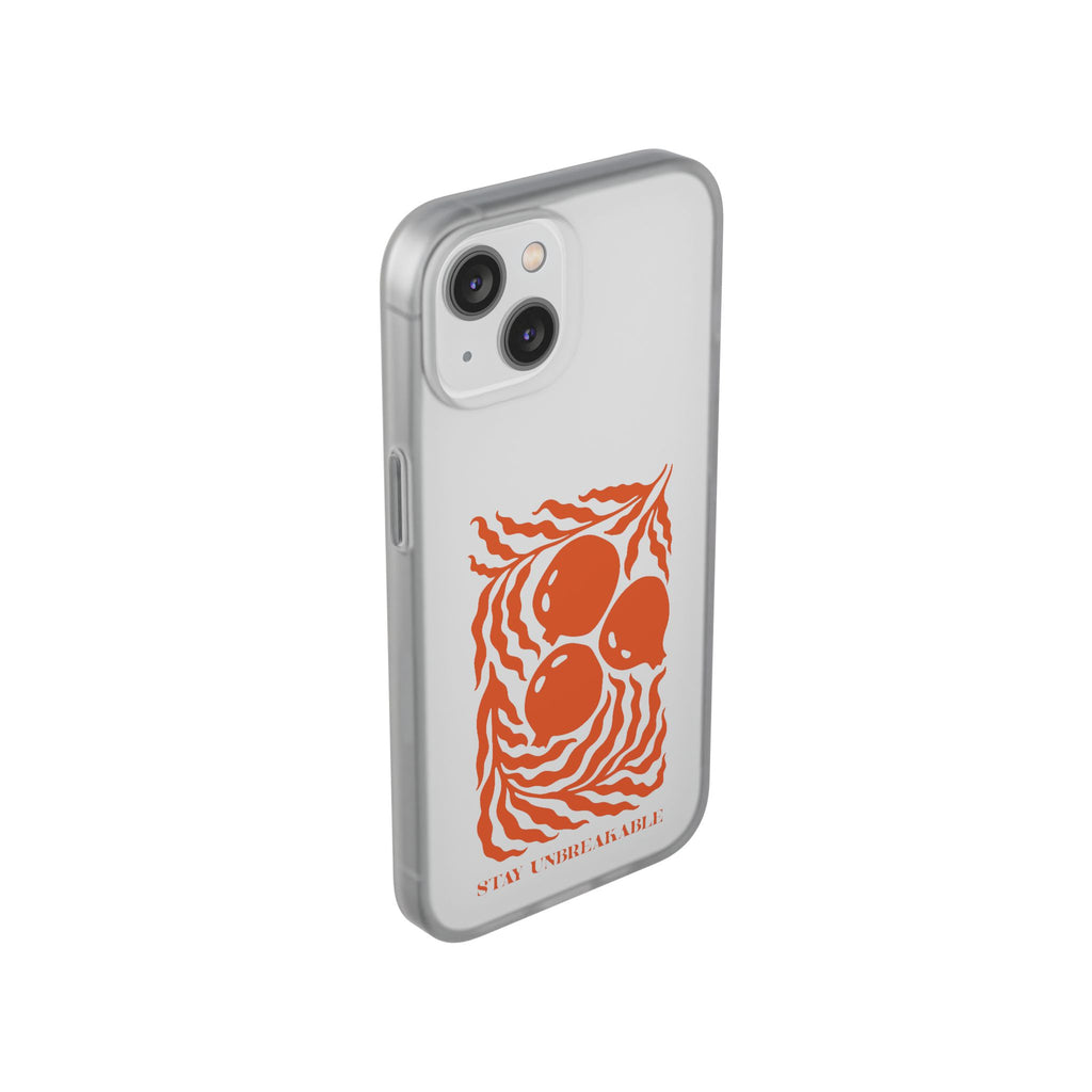 Stay Unbreakable Phone Case — Abstract Orange Fruit Graphic Flexible Case