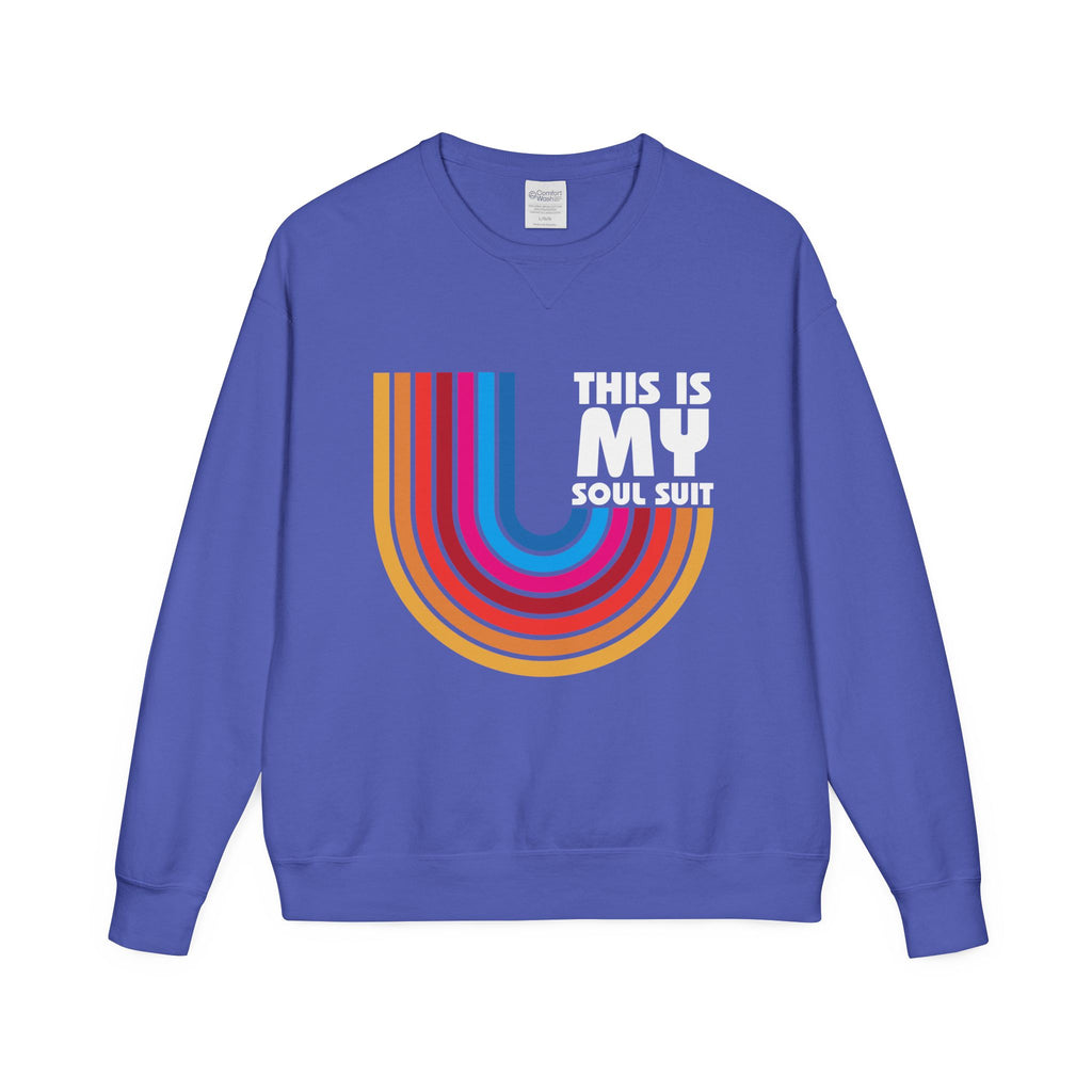 Soul Suit Sweatshirt – Retro Rainbow Crewneck ("This Is My Soul Suit")