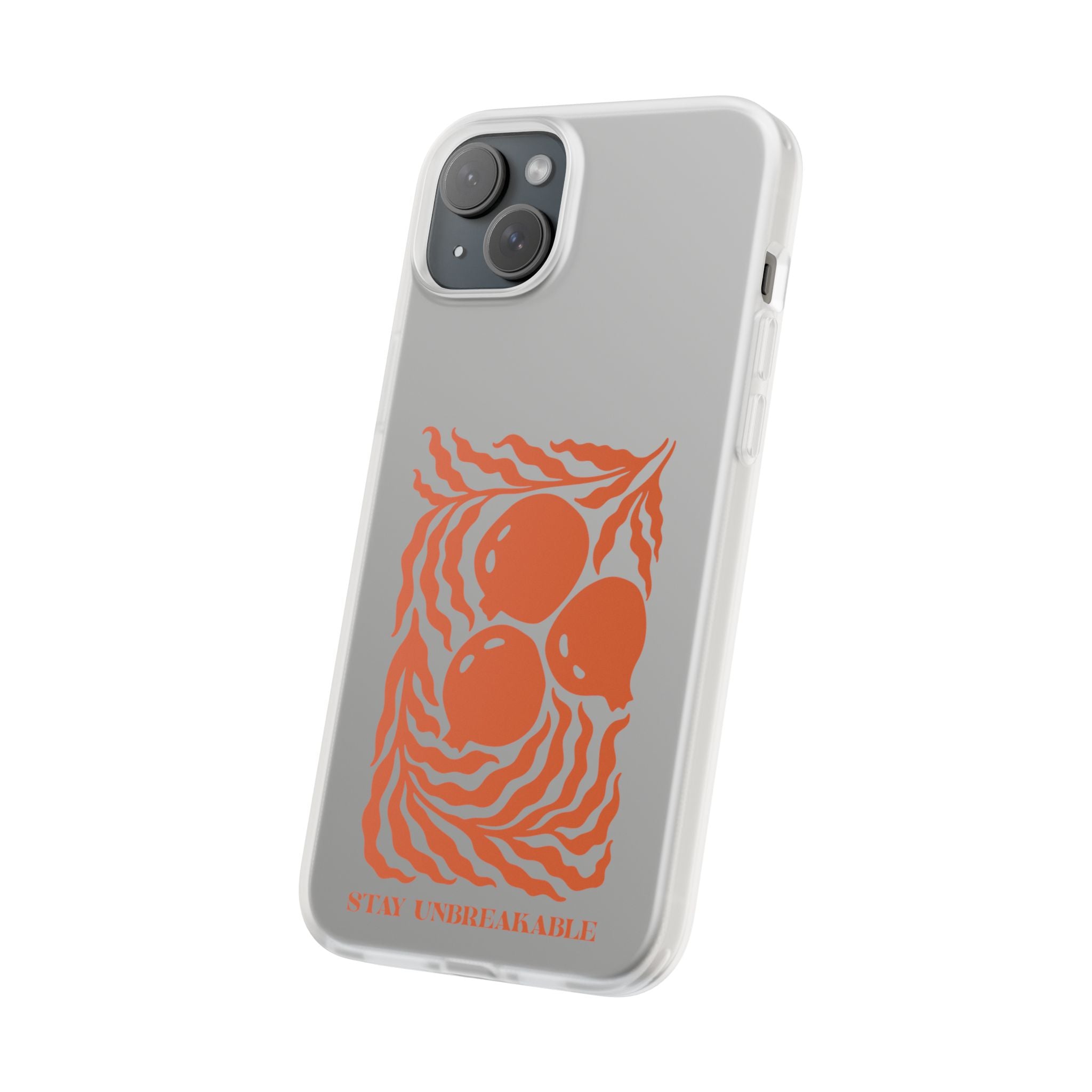 Stay Unbreakable Phone Case — Abstract Orange Fruit Graphic Flexible Case