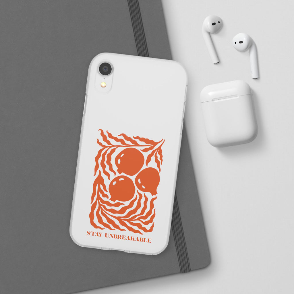 Stay Unbreakable Phone Case — Abstract Orange Fruit Graphic Flexible Case