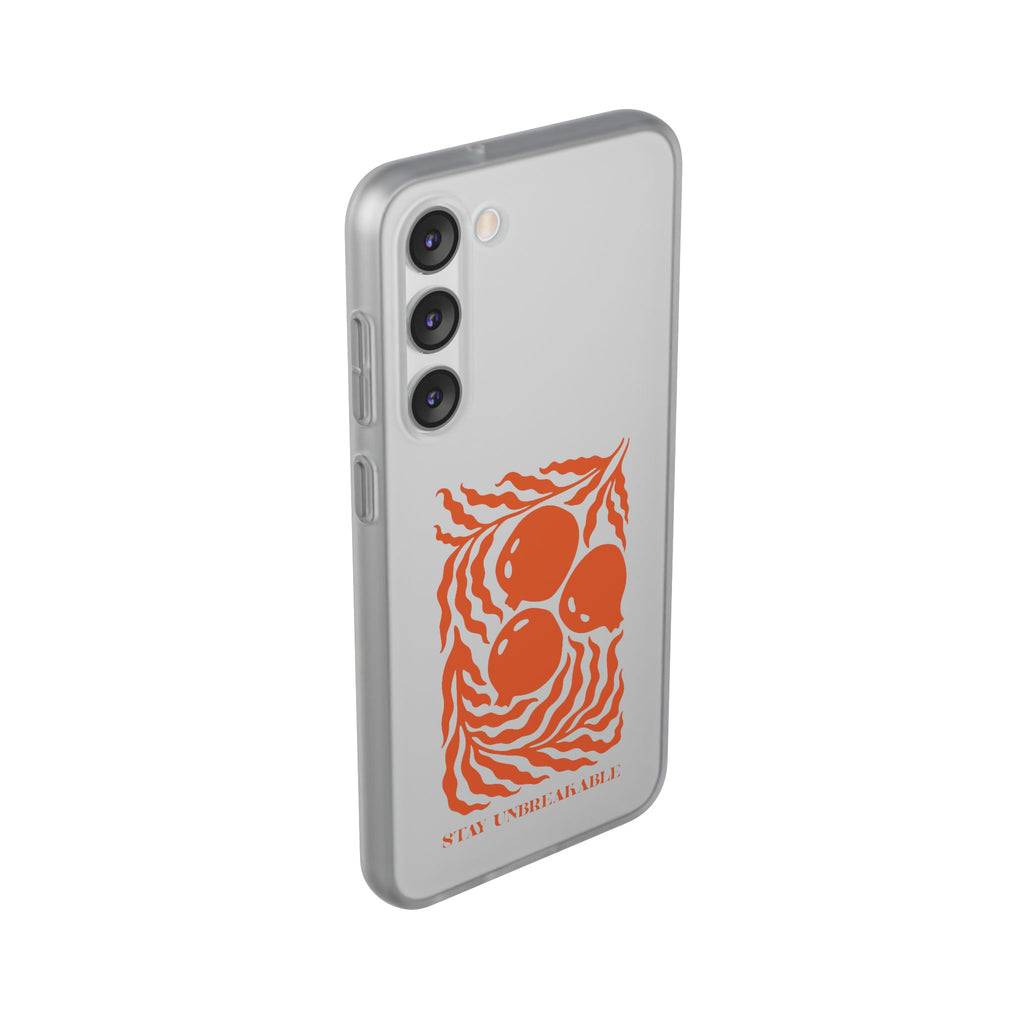 Stay Unbreakable Phone Case — Abstract Orange Fruit Graphic Flexible Case