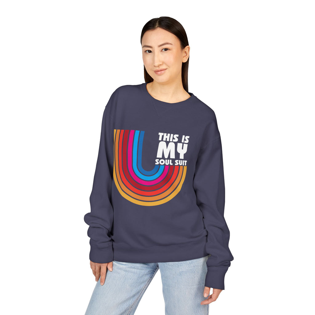 Soul Suit Sweatshirt – Retro Rainbow Crewneck ("This Is My Soul Suit")
