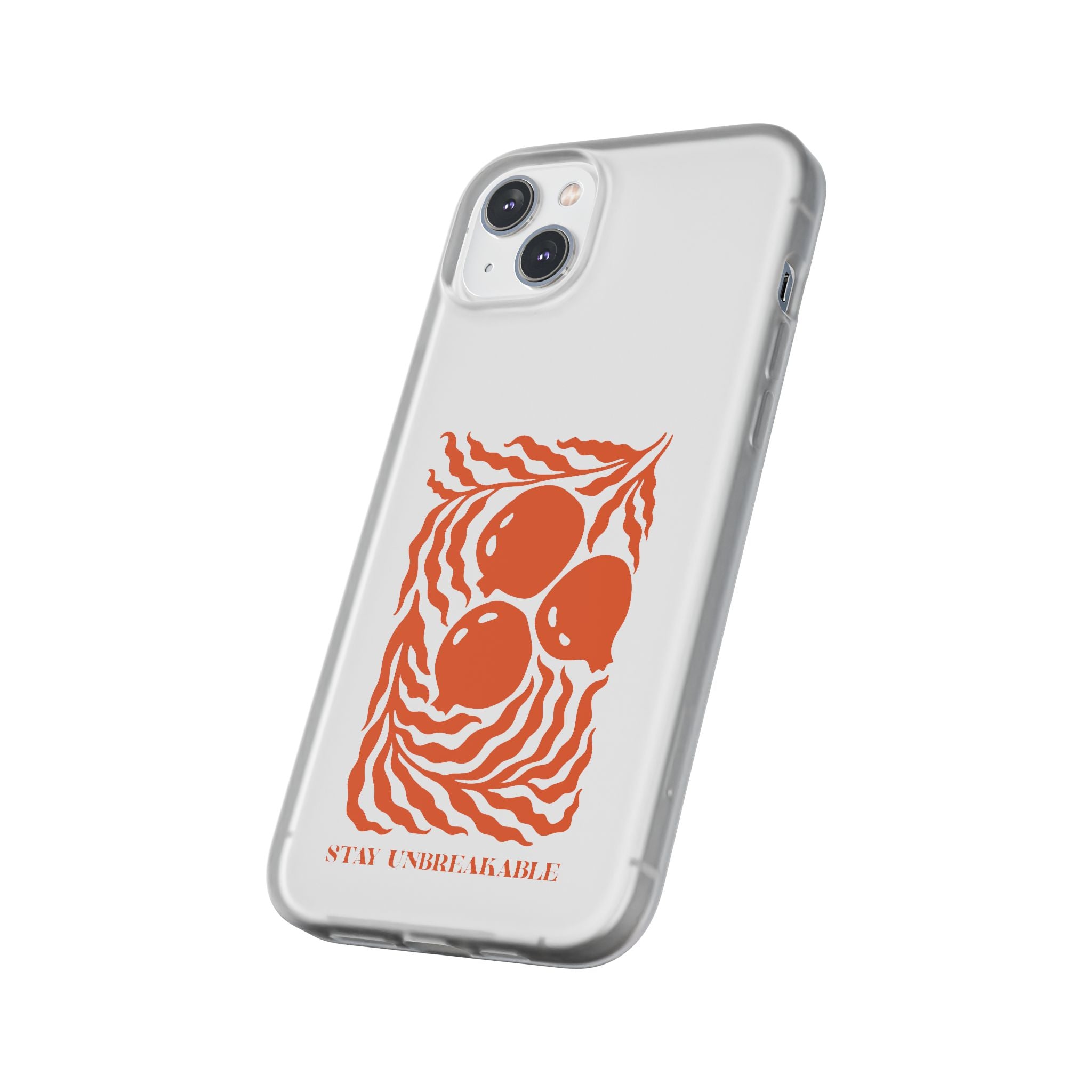 Stay Unbreakable Phone Case — Abstract Orange Fruit Graphic Flexible Case
