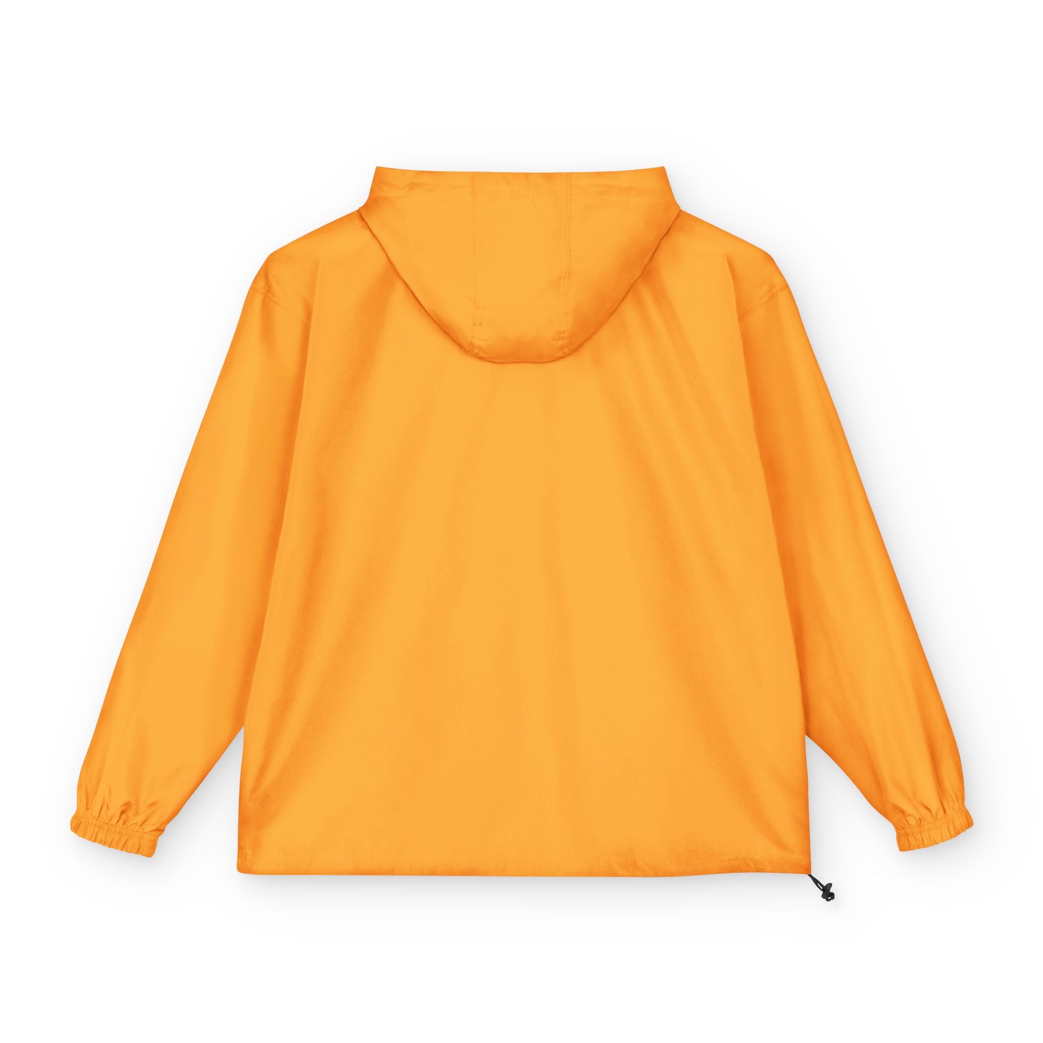 Packable Orange Anorak Jacket – Lightweight Hooded Windbreaker with Subtle Chest Logo