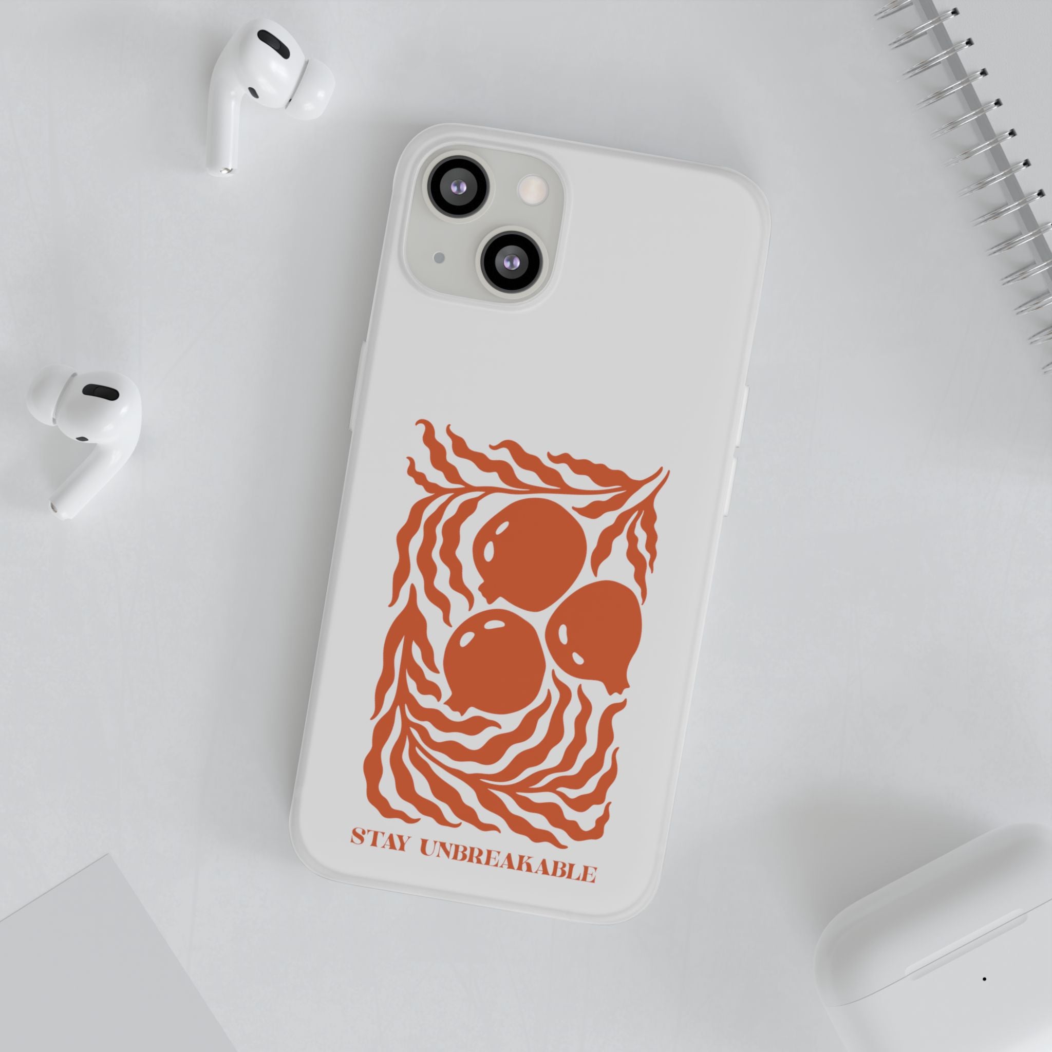 Stay Unbreakable Phone Case — Abstract Orange Fruit Graphic Flexible Case