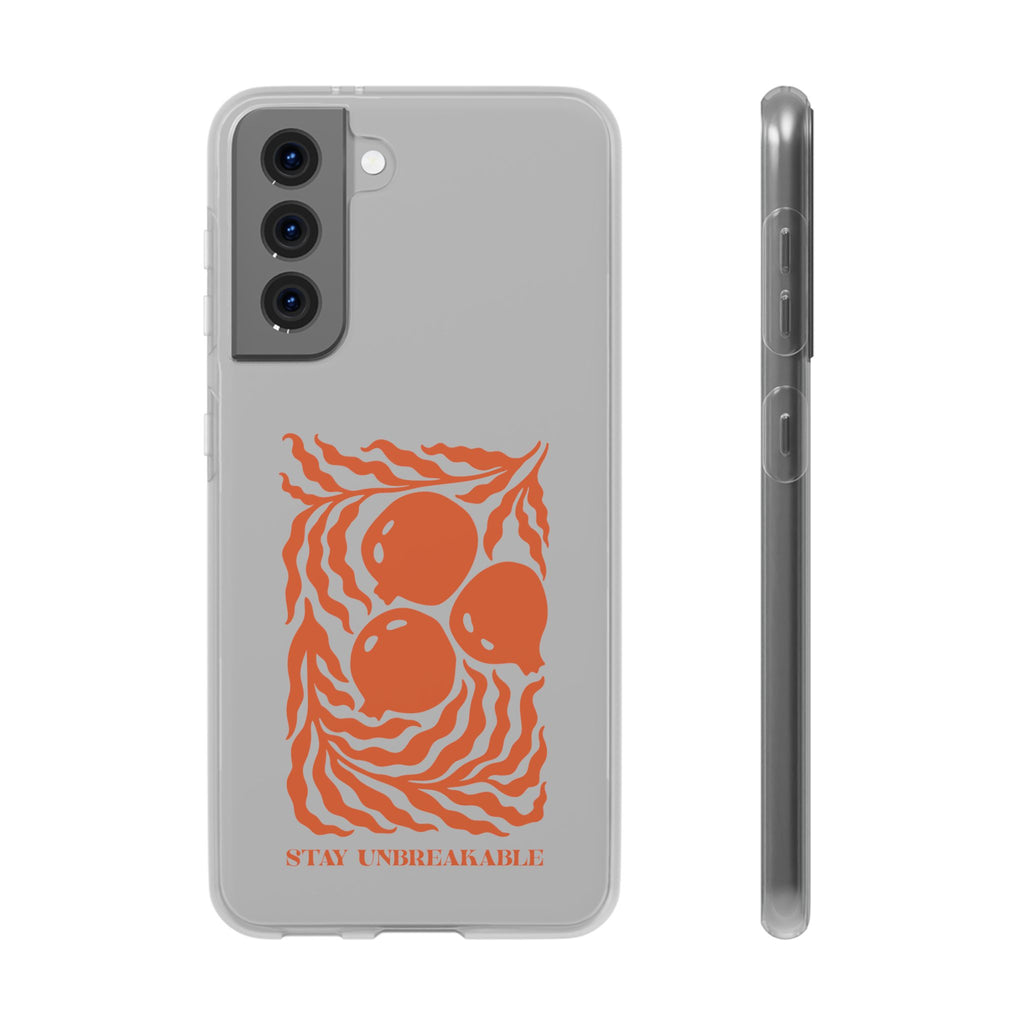 Stay Unbreakable Phone Case — Abstract Orange Fruit Graphic Flexible Case
