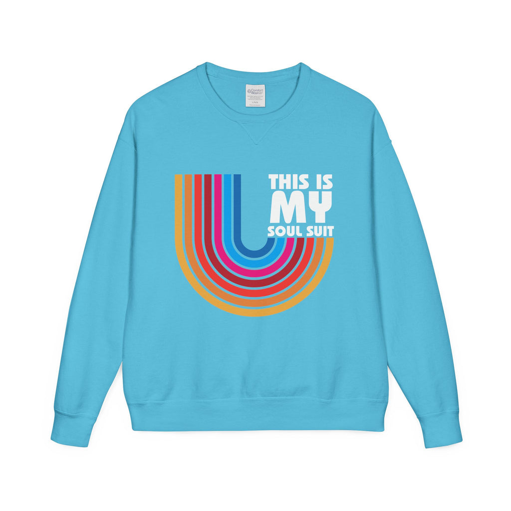 Soul Suit Sweatshirt – Retro Rainbow Crewneck ("This Is My Soul Suit")