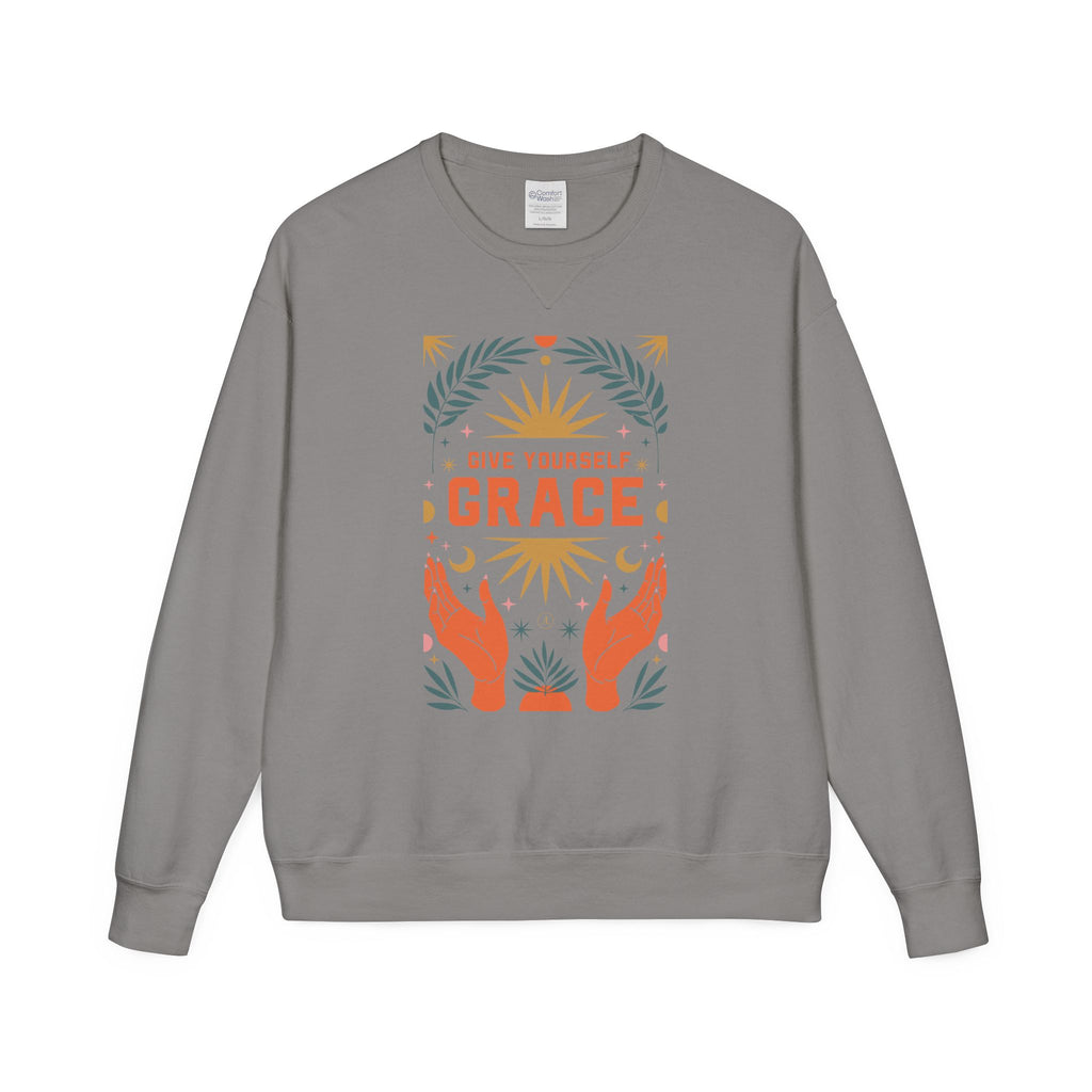 Grace Graphic Sweatshirt — Inspirational Hands & Sun Crewneck