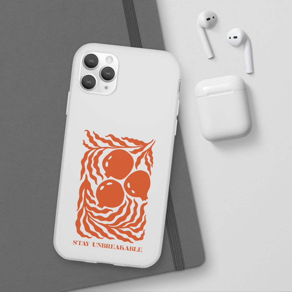 Stay Unbreakable Phone Case — Abstract Orange Fruit Graphic Flexible Case