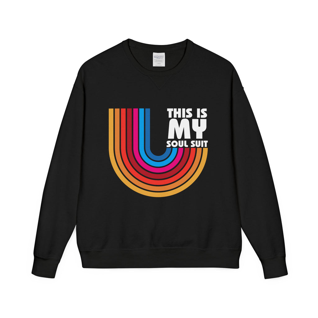 Soul Suit Sweatshirt – Retro Rainbow Crewneck ("This Is My Soul Suit")